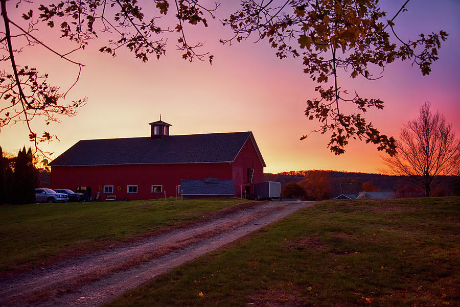 Red Barn Sunset - Rusty Relic 2 Photograph by Joann Vitali