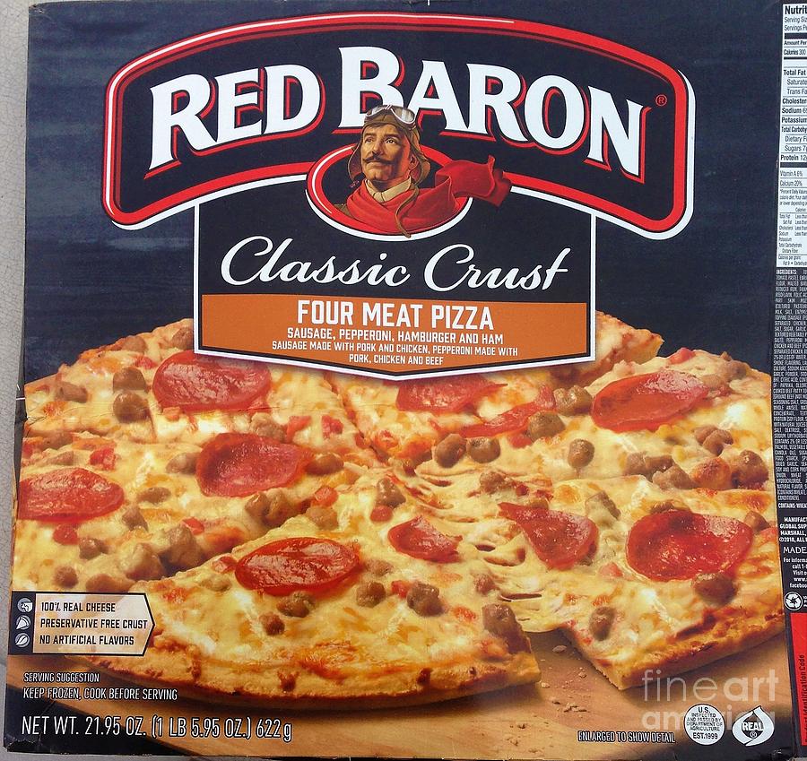 RED BARON Classic Crust FOUR MEAT PIZZA COVID 19 DELICIOUS DINNER Photograph by Richard W Linford