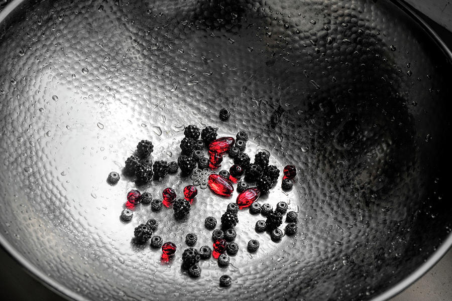Red Beads 01 Photograph by Sharon Popek