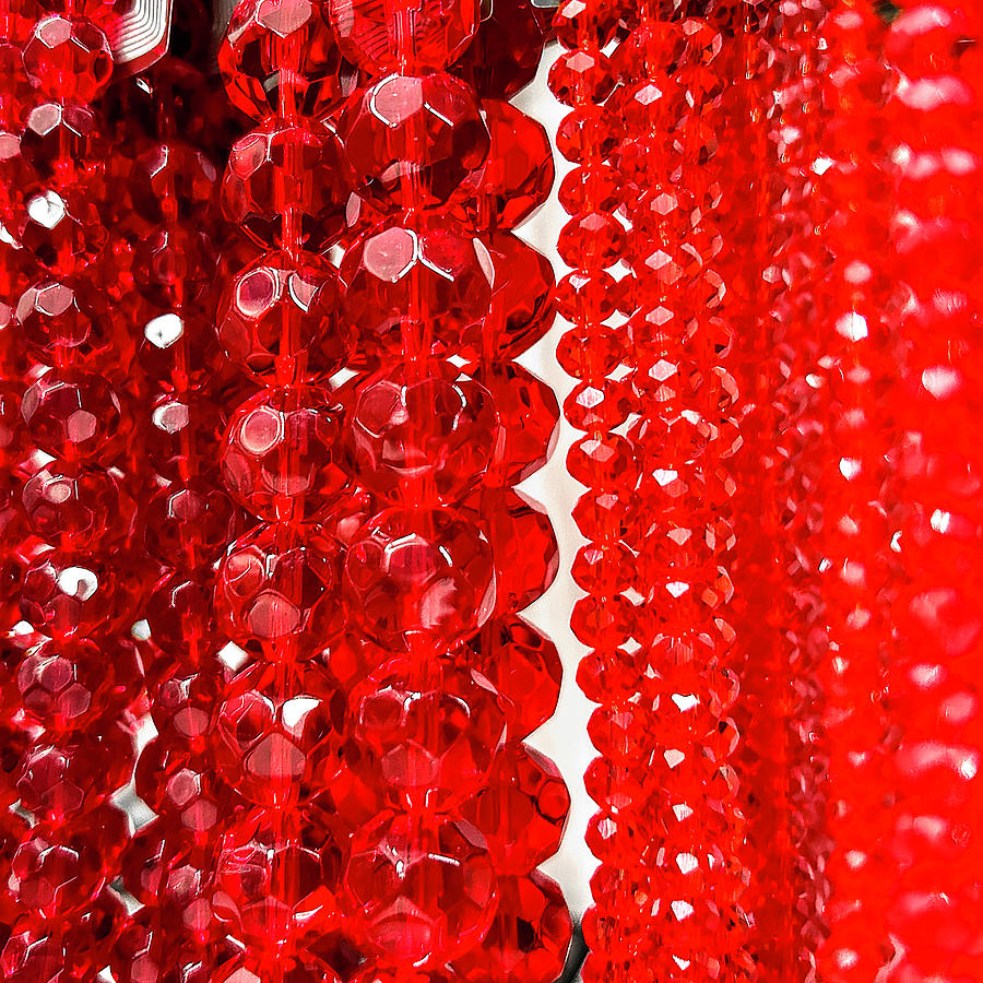 Red Beads Photograph by Sharon Popek