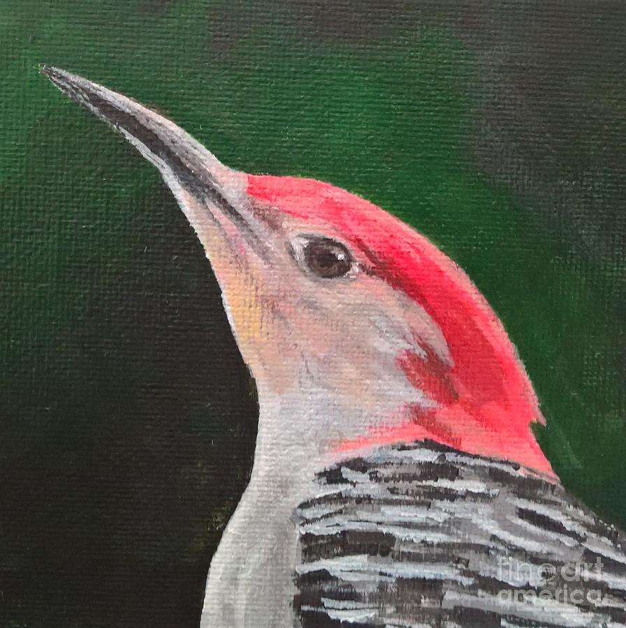 Red-bellied Woodpecker Painting by Lisa Dionne