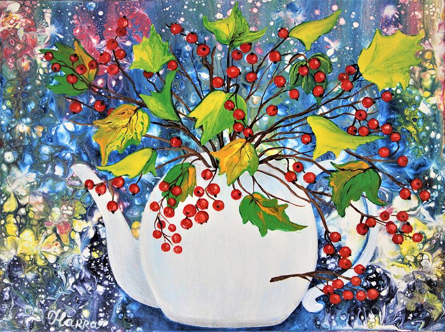 Red Berries Painting by Tanya Harr