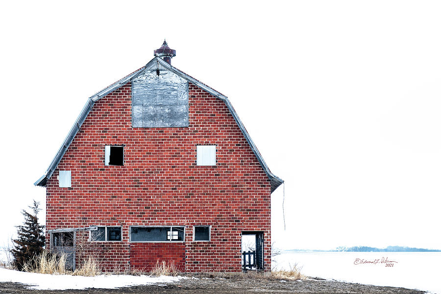 Red Block Barn Photograph by Ed Peterson