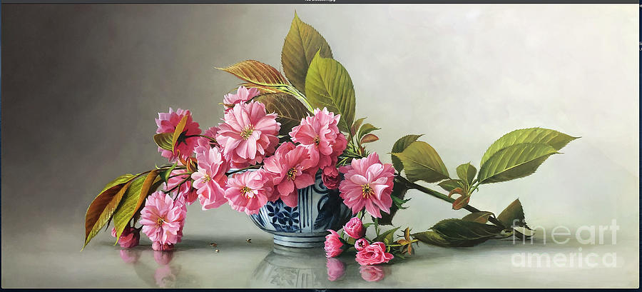 Springtime Painting - Red Blossom by Pieter Wagemans
