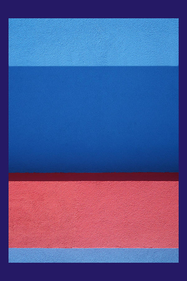 Red, Blue, and Blue - Urban Abstract - Vertical Photograph by Nikolyn McDonald