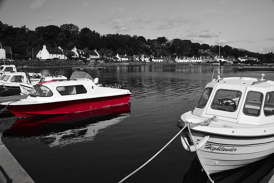 Red Boat in Plockton Photograph by Bonny Puckett