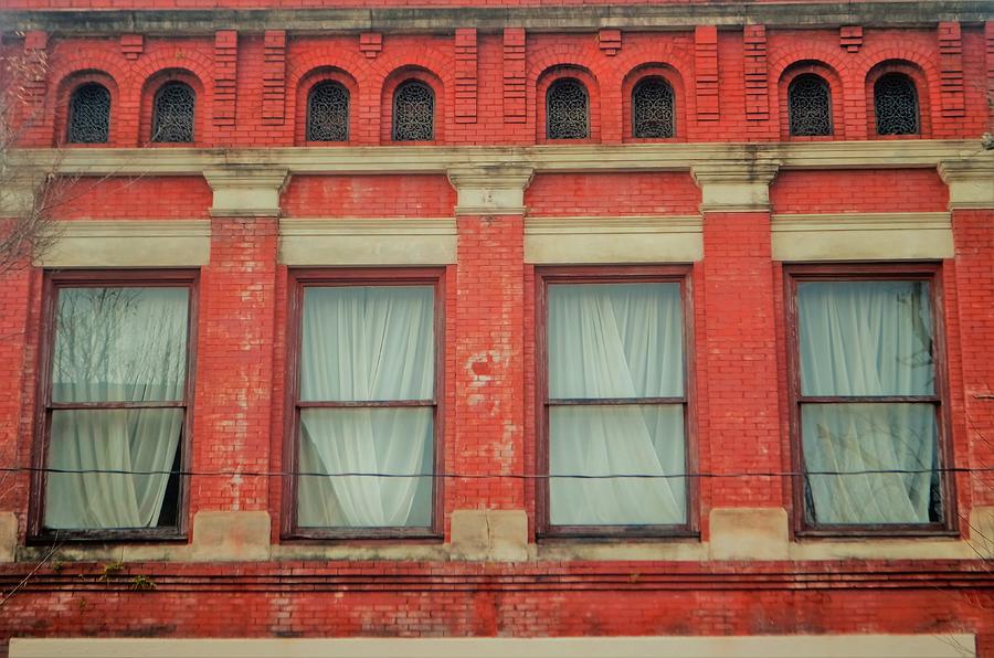 Red Brick Windows Photograph