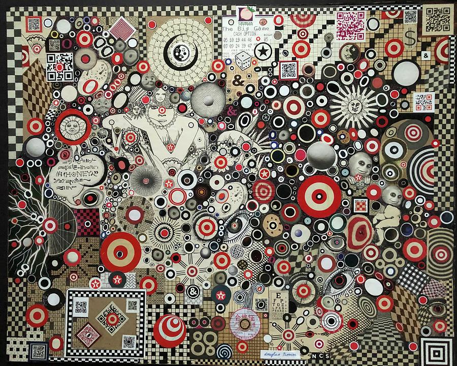 Red BullsEyes Mixed Media by Douglas Fromm