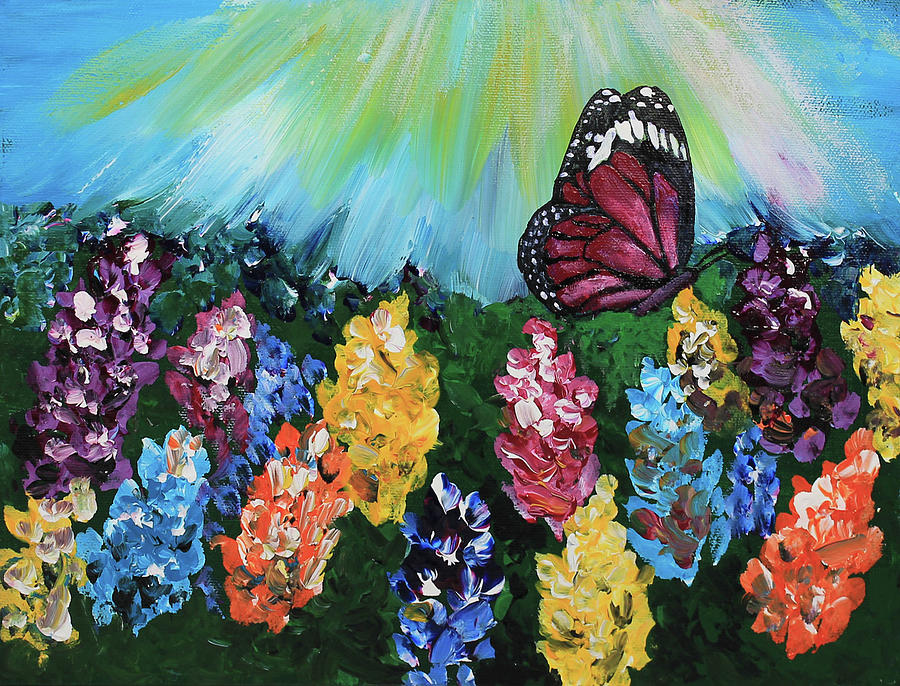 Butterfly Painting - Red Butterfly by Jackie Meier