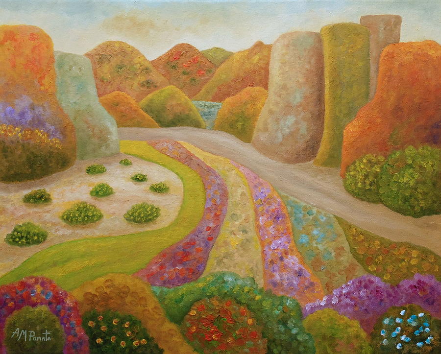 Red Buttes Walk Painting by Angeles M Pomata