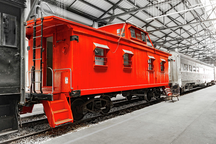 Red Caboose 0128 Photograph by Carlos Diaz