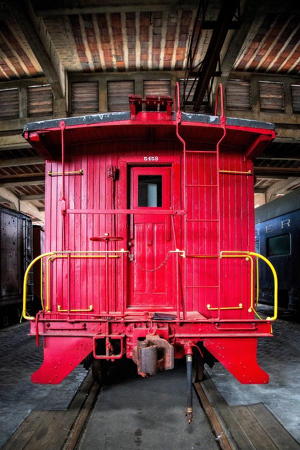 Red Caboose Photograph by Alan Raasch