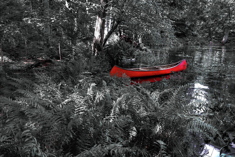 Red Canoe Photograph