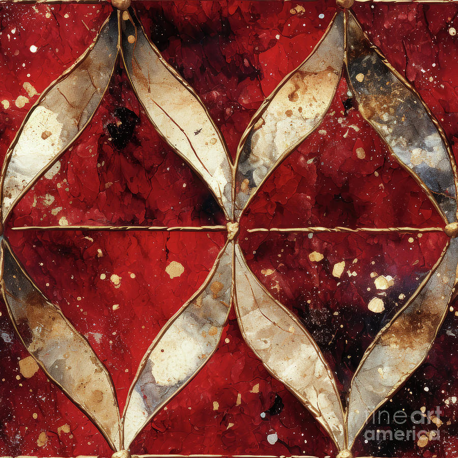 Red Carmine Collection Painting by Tina LeCour