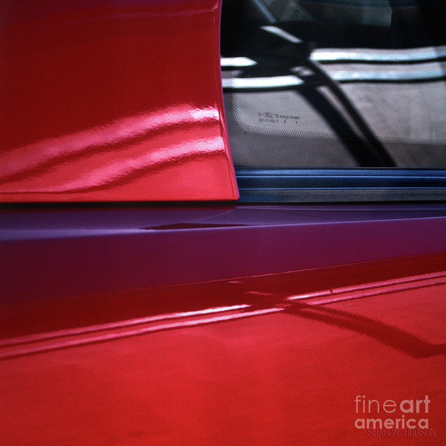 fine art photography red cars -Carscape II Photograph by Sharon Hudson