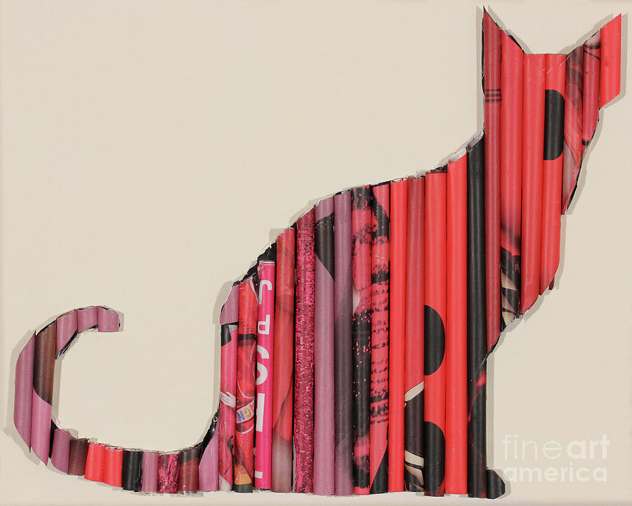 Red Cat Mixed Media by Norma Appleton