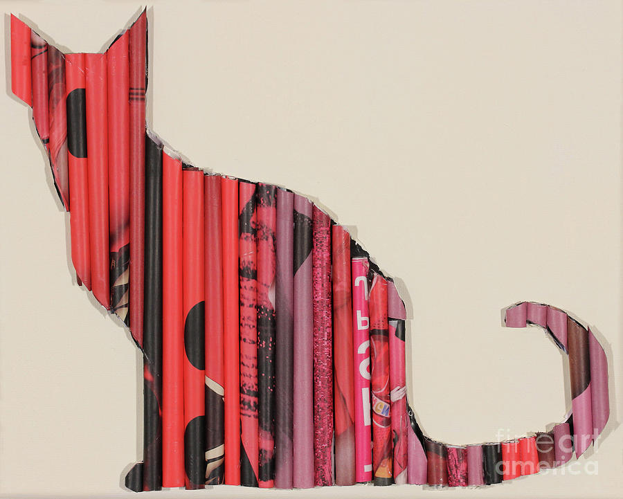 Red Cat Two Mixed Media by Norma Appleton