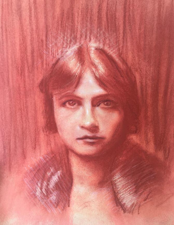 Red Chalk Drawing Drawing by Poonam Sharma Fine Art America