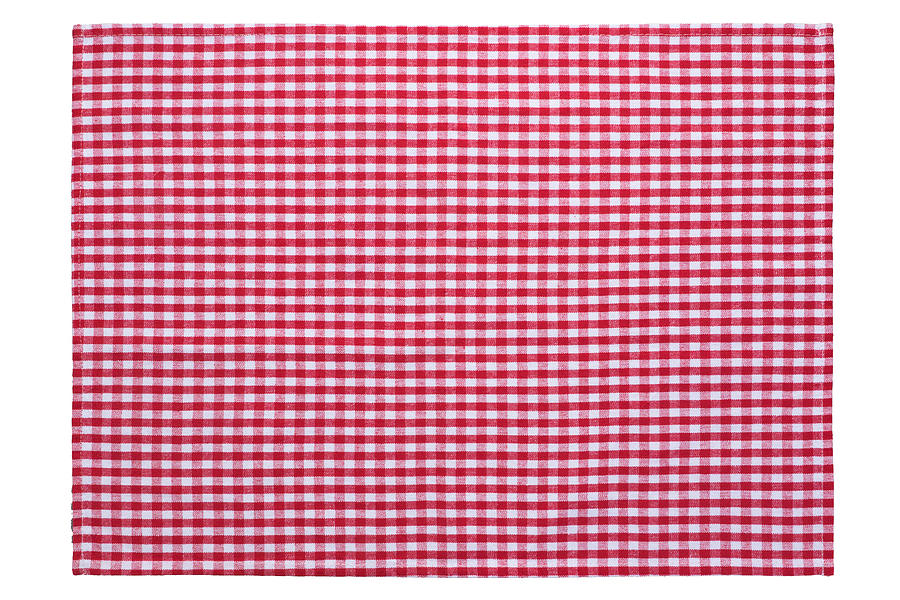 Red Checked Pattern Placemat Photograph by MirageC