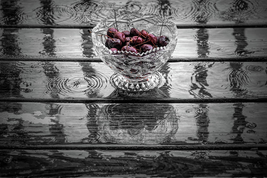 Red Cherries in the Rain Photograph by Sharon Popek