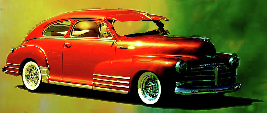 Red Chevy Fleetline 1940s Photograph by Cathy Anderson