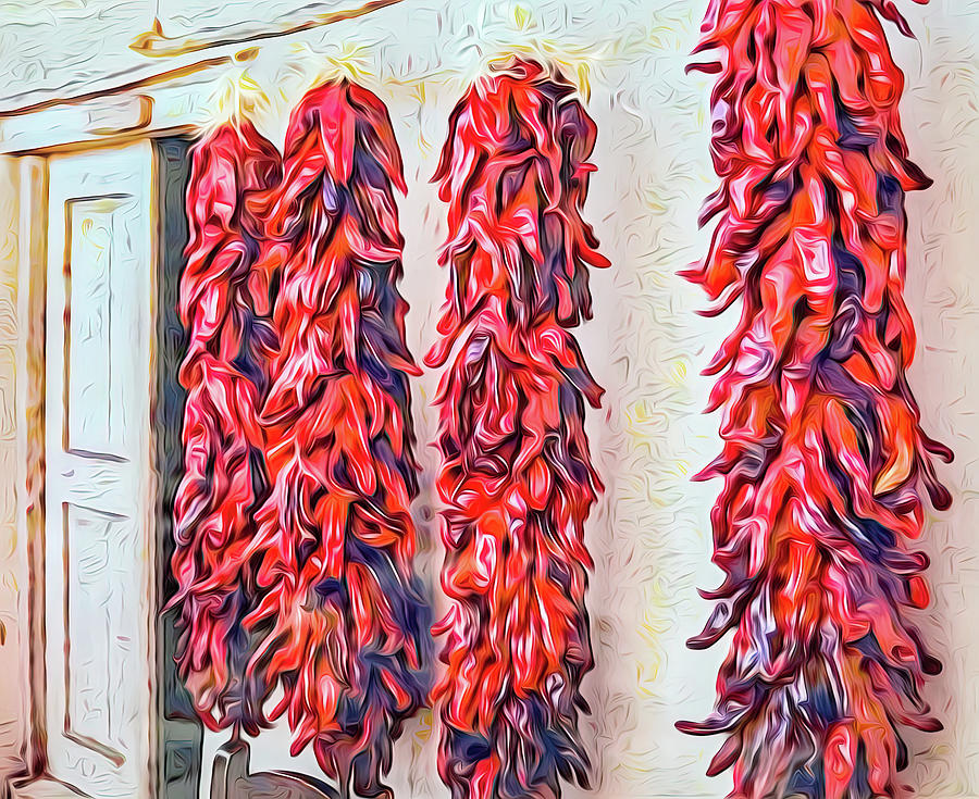Red Chili Ristras of New Mexico Photograph by Rebecca Herranen