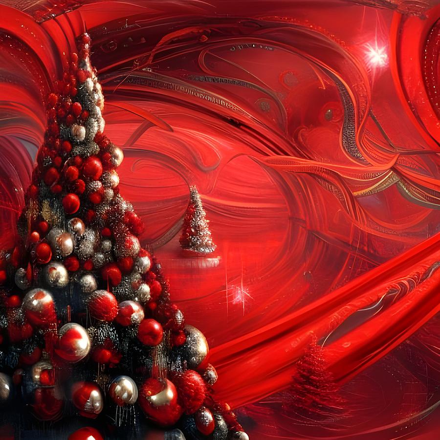 Red Christmas Digital Art by Beverly Read