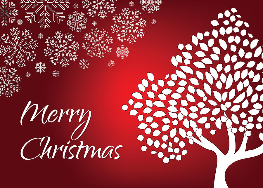 Red Christmas Greeting Card Digital Art by Serena King