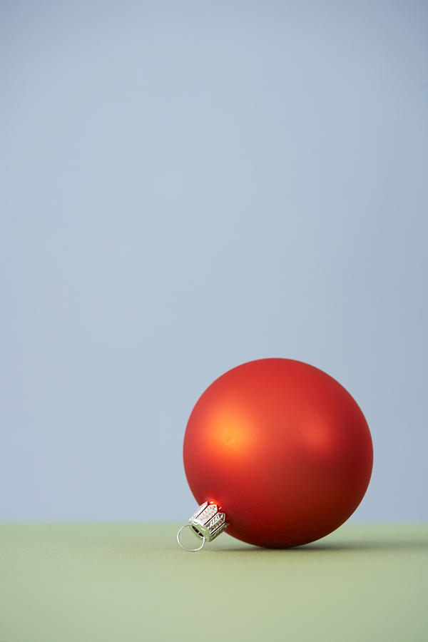 Red Christmas ornament Photograph by Noel Hendrickson