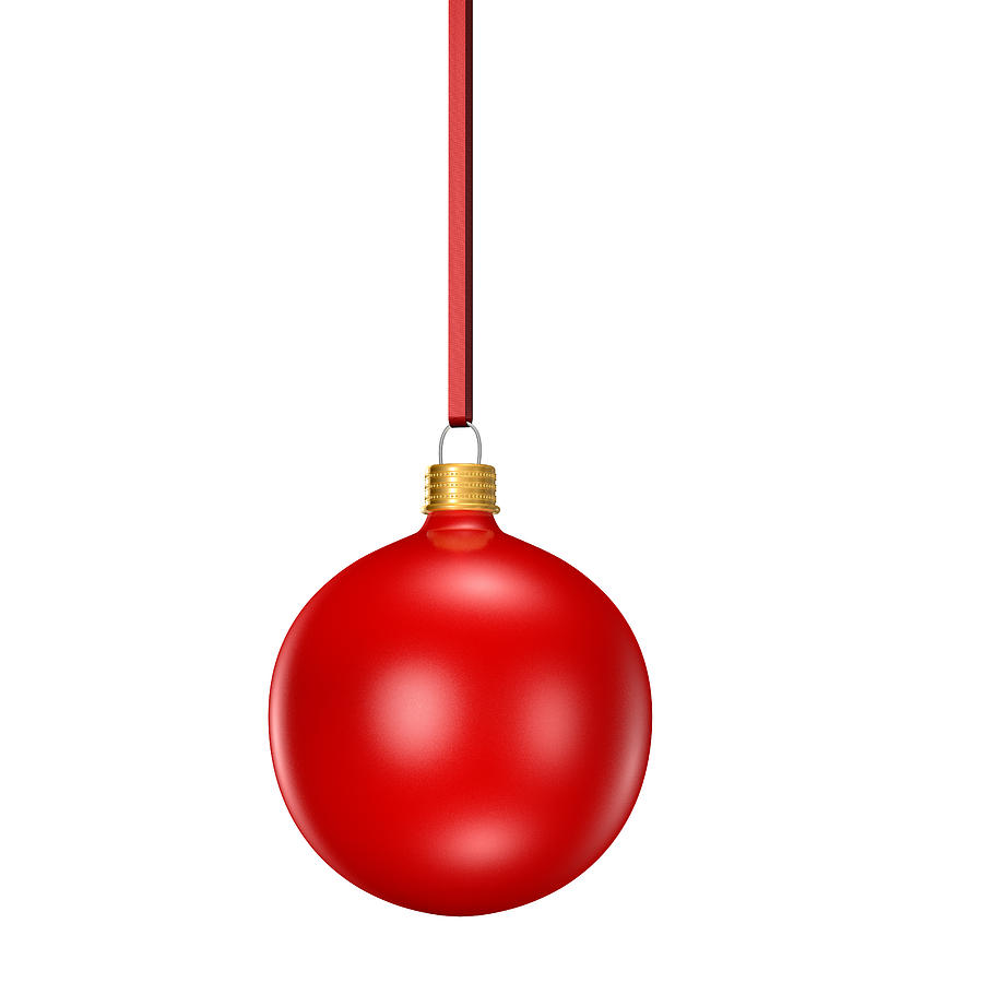 Red christmas tree ornamnet or bauble Photograph by Artpartner-images
