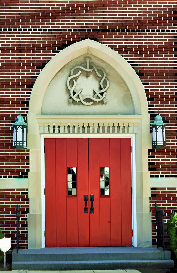 Red Church Door Photograph by Roberta Byram