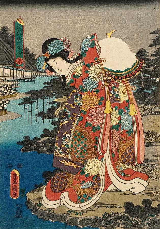 Red Circa 1847-1852 Utagawa Kunisada Toyokuni IIi Japanese 1786 1865 Painting