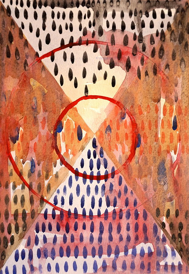 Red Painting - Red Circles Abstract by Bruce Black Red Painting - Red Circles Abstract by Bruce Black