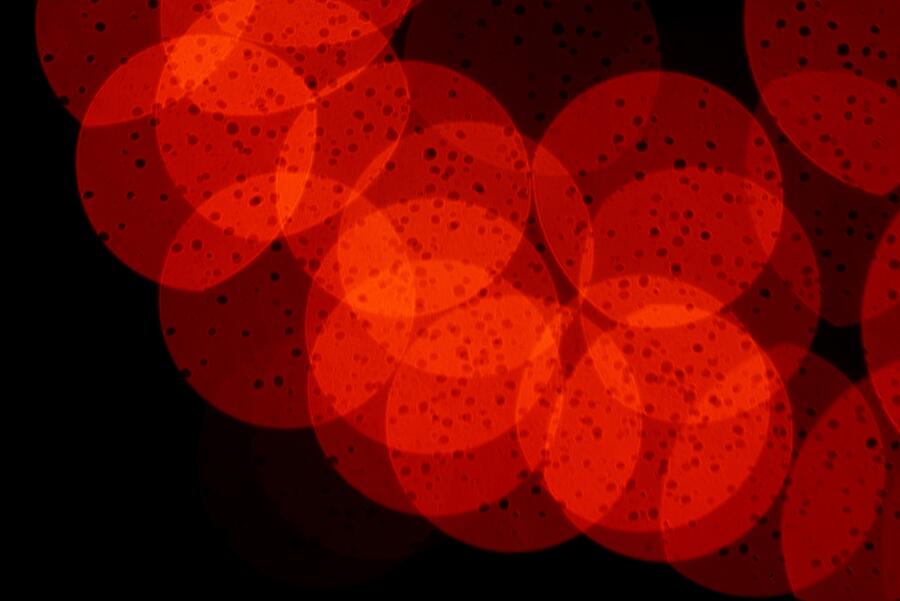 Red Circles On Black Abstract  Photograph by Neil R Finlay
