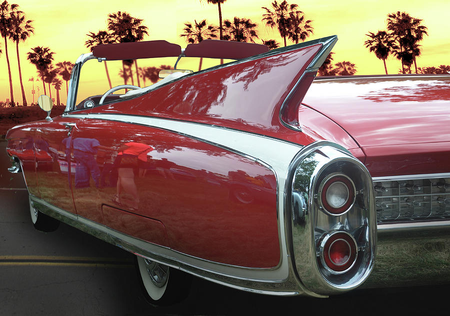 Vintage Red Cadillac De Ville Photograph by Larry Butterworth