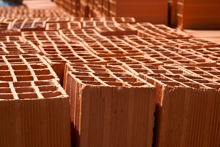 Red Clay Construction Bricks Photograph by Markus Daniel