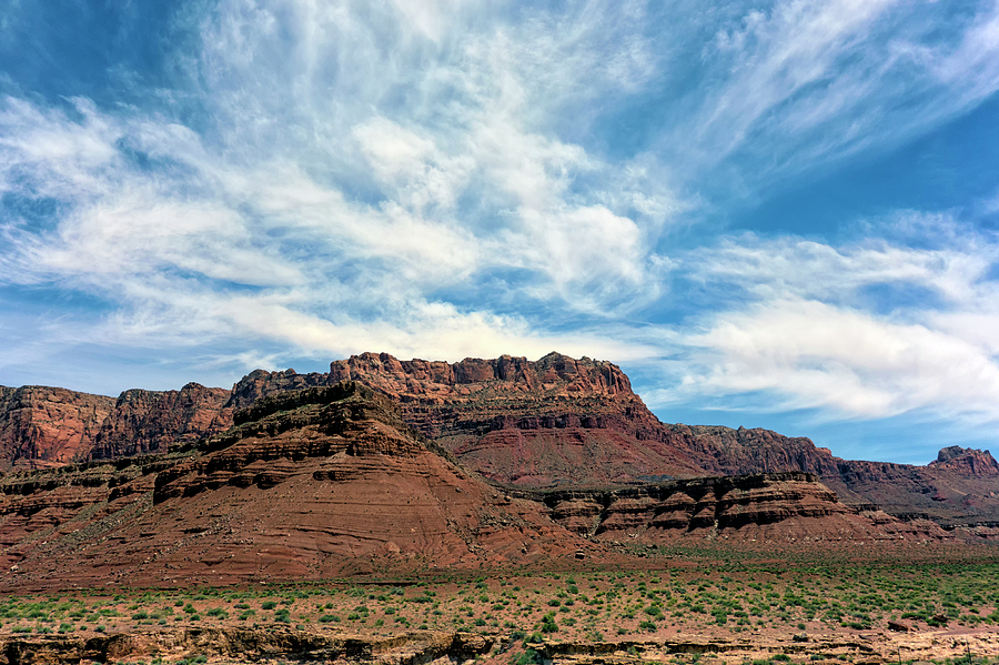 Red Cliffs and Dramatic Clouds Photograph by Loree Johnson