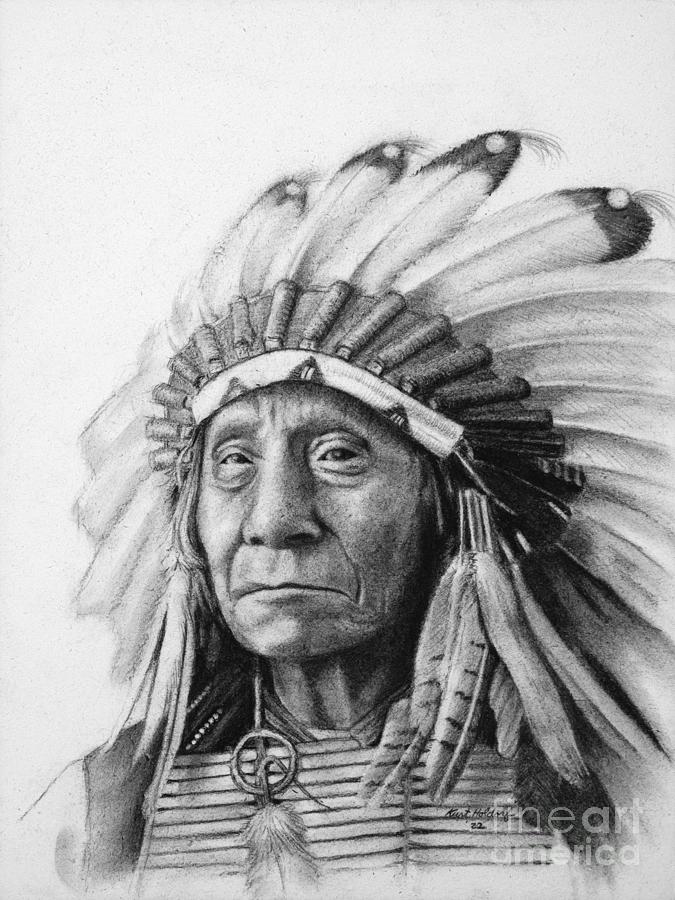 Red Cloud Drawing by Kurt Holdorf