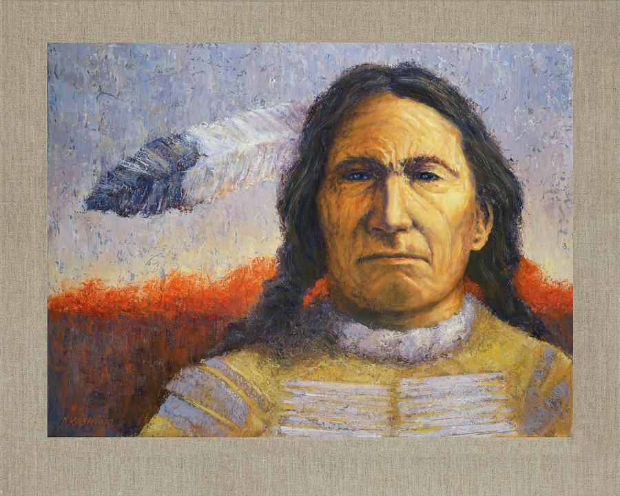 Red Cloud, Sioux Painting by Mark Kashino