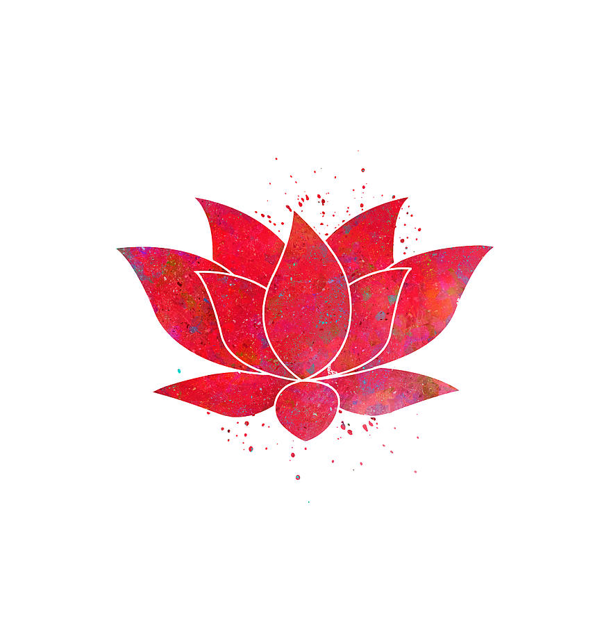 Red Colorful Lotus Flower Printable Wall Artwork Digital Art By Darryl Roach Fine Art America