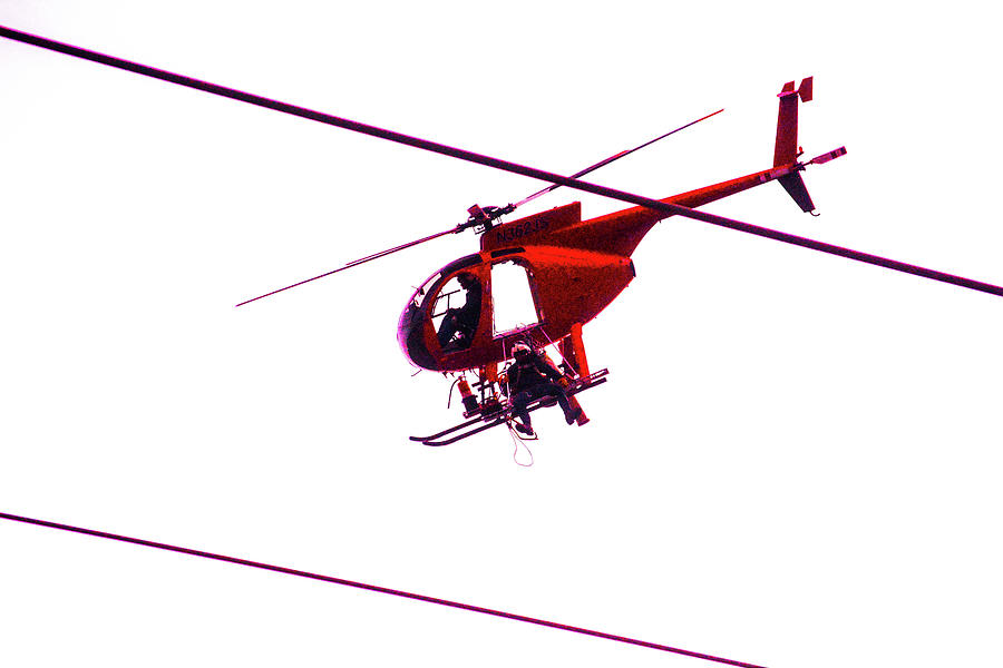 Red Copter Photograph by Addison Likins
