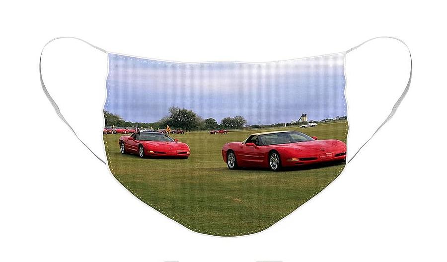Red Corvettes Mask Photograph by Sally Weigand