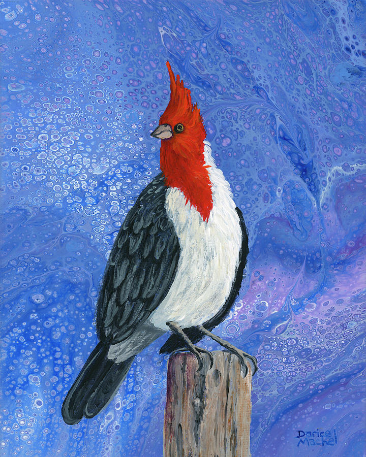 Red Crested Cardinal Painting by Darice Machel McGuire