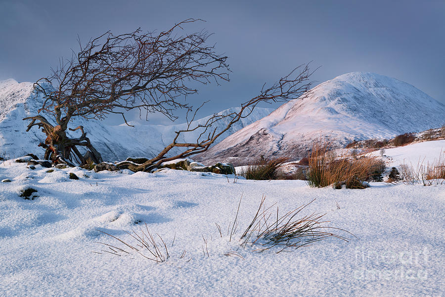 Isle Of Skye Red Cuillin Snow Scenescotland. Photograph