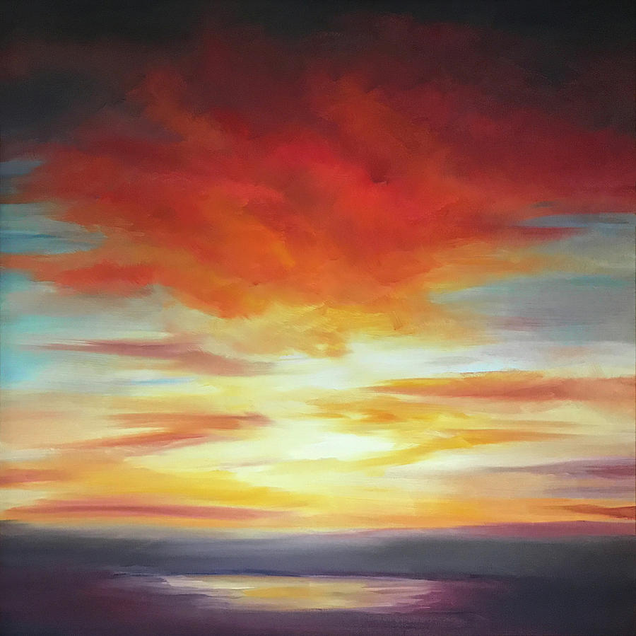 Red Dawn Painting by Rachel Emmett | Fine Art America