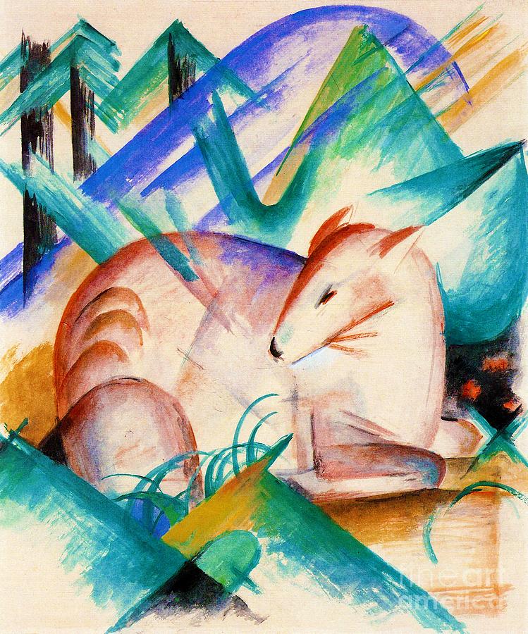 Franz Marc Painting - Red Deer I by Franz Marc