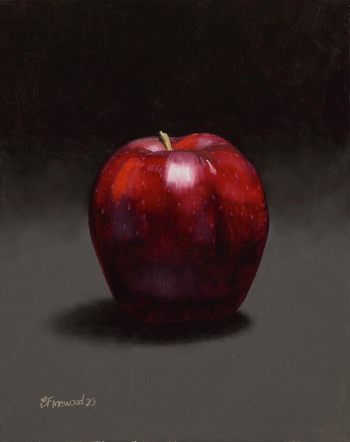 Fall Painting - Red Delicious Apple by Bill Finewood