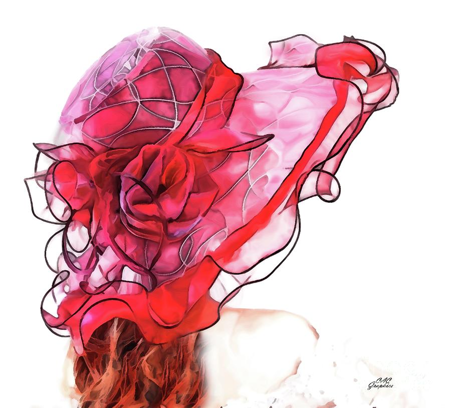 Red Derby Hat Digital Art by CAC Graphics