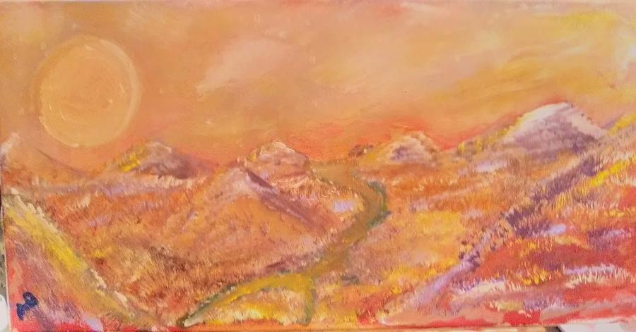 Red Desert Painting by Andrew Blitman