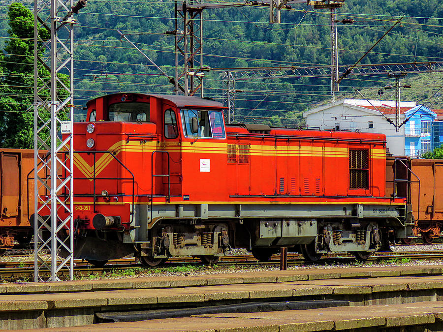 Red Diesel Locomotive Photograph by Aydin Gulec